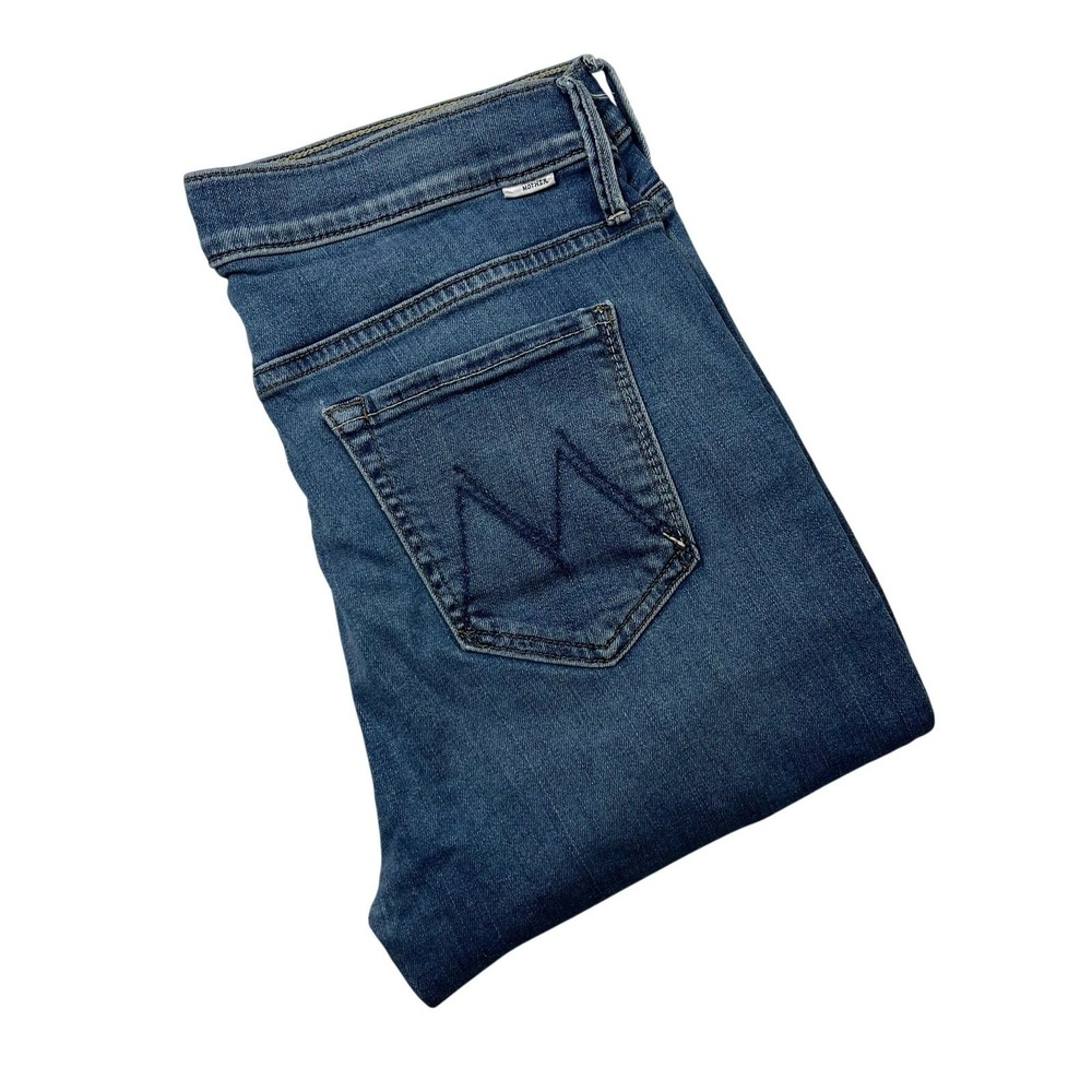 MOTHER‎ The Stunner Two Step Fray Jeans Womens 29 Blue High Rise Skinny 1281-558